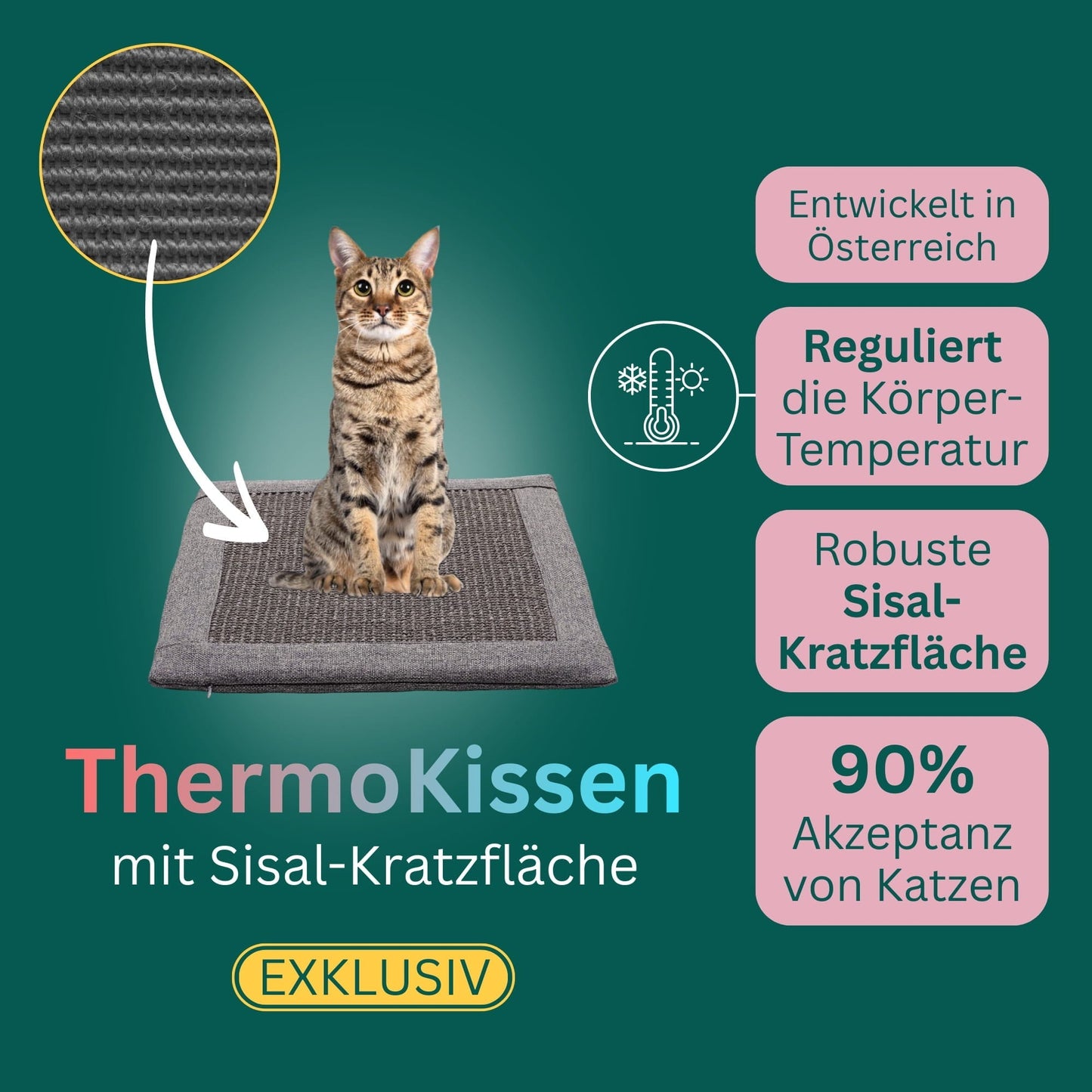 ThermoKissen mit Sisal