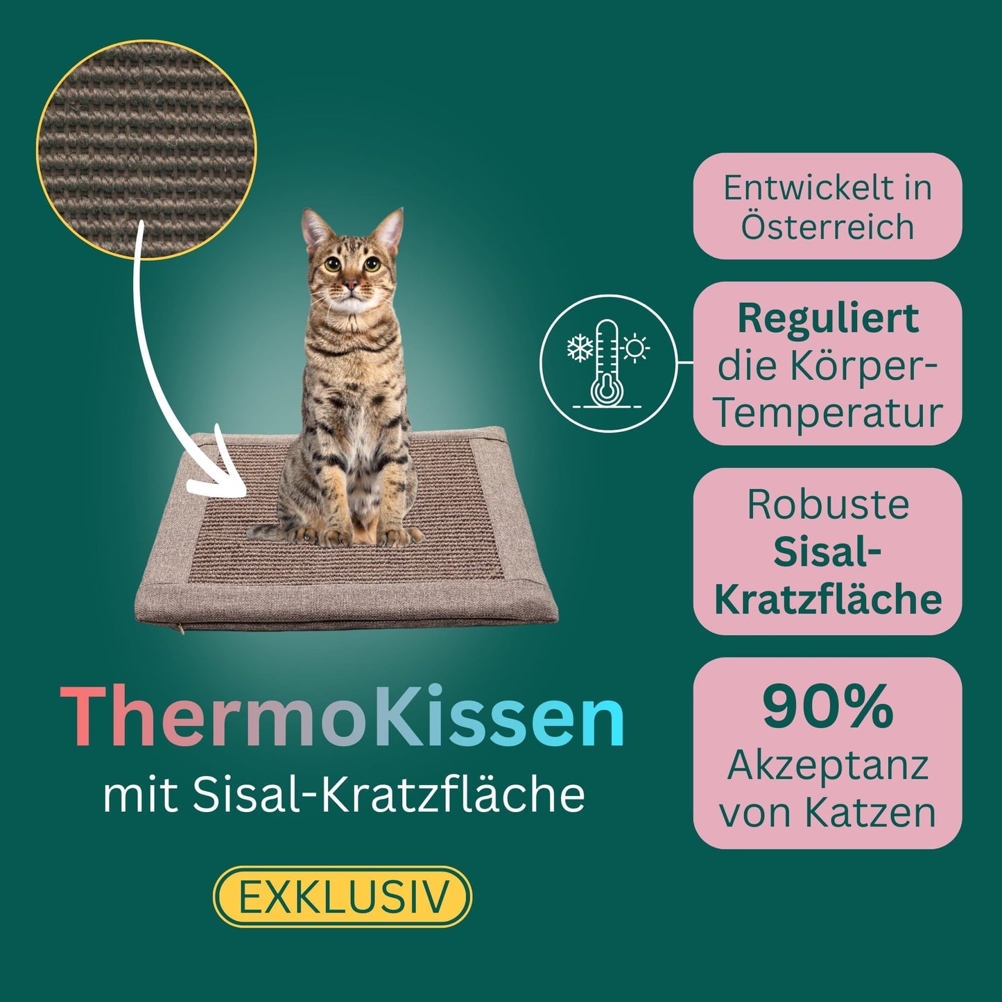 ThermoKissen mit Sisal